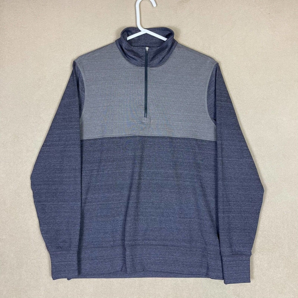 Dunning Sweatshirt Adult Small Gray Golf 1/4 Zip Mock Neck Long Sleeve Mens‎